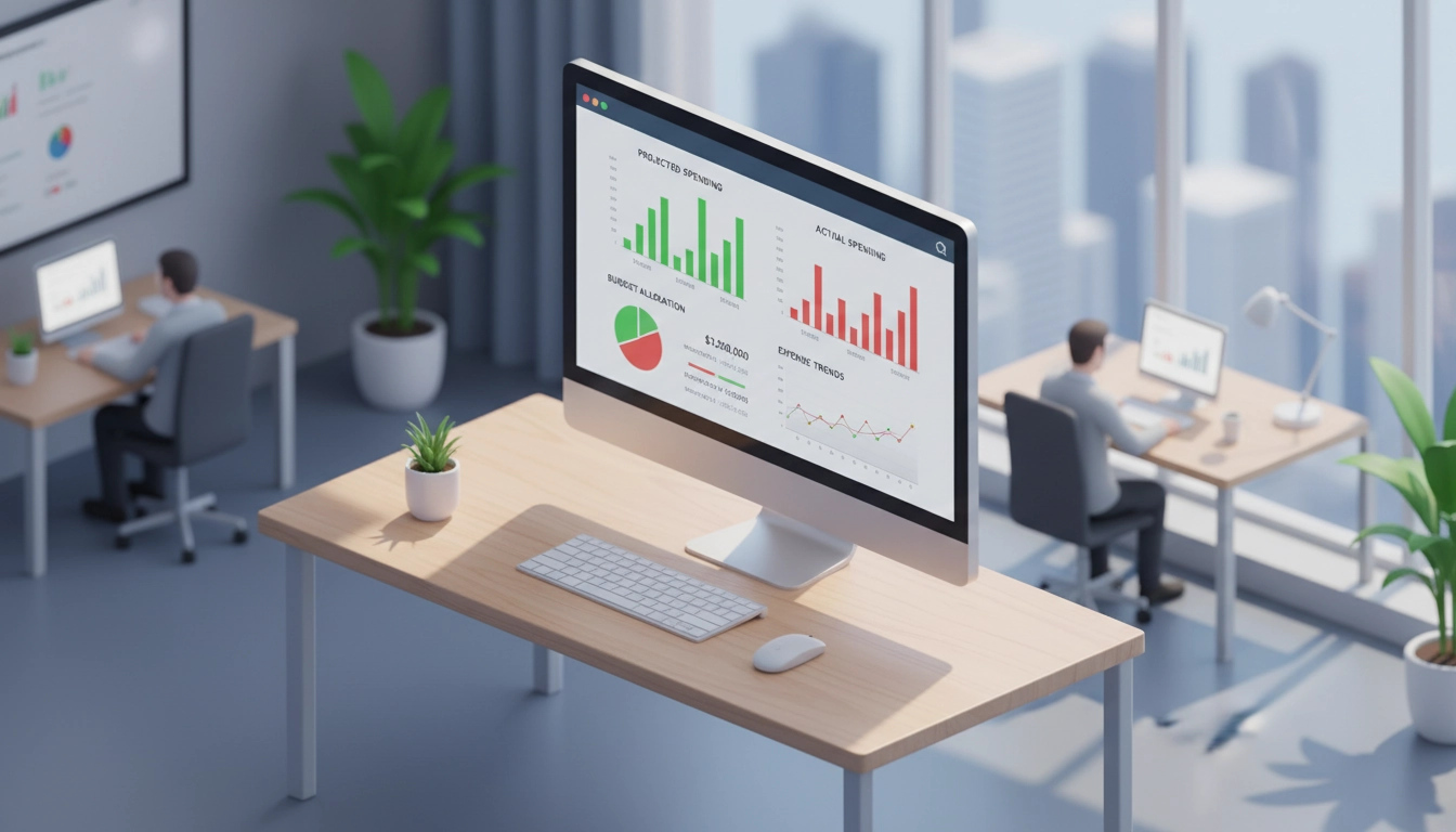 Visualisation graphique d'une analyse écarts budgétaires Odoo sur un tableau de bord