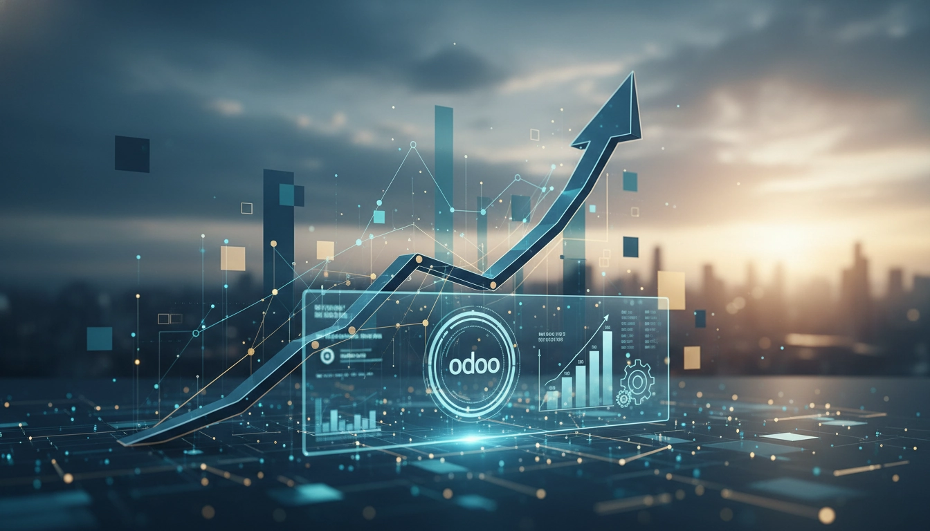 Tableau de bord d'analyse rentabilité Odoo affichant indicateurs financiers et graphiques de marge