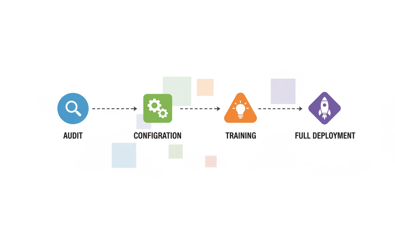 Feuille de route de déploiement de l'automatisation Odoo en quatre phases pour les équipes comptables