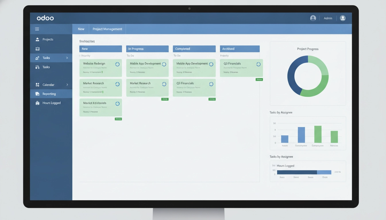 Interface Odoo pour le suivi financier des projets
