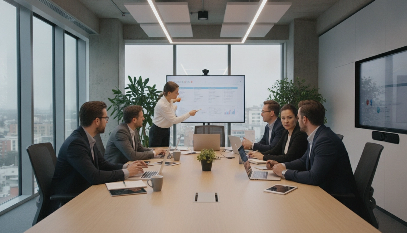 Équipe travaillant sur l'optimisation des marges de projets