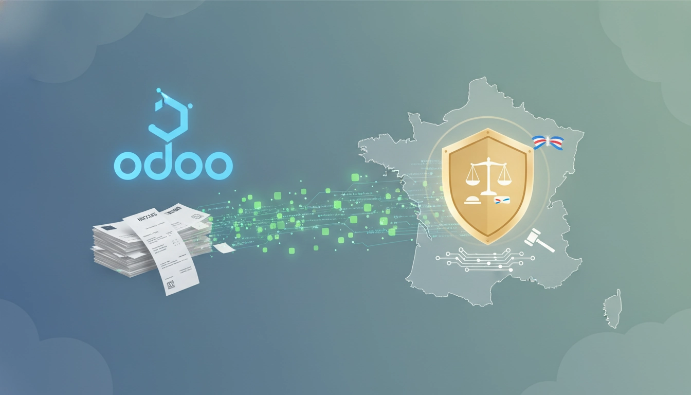 Expert comptable utilisant Odoo pour assurer la conformité légale dématérialisation factures Odoo France