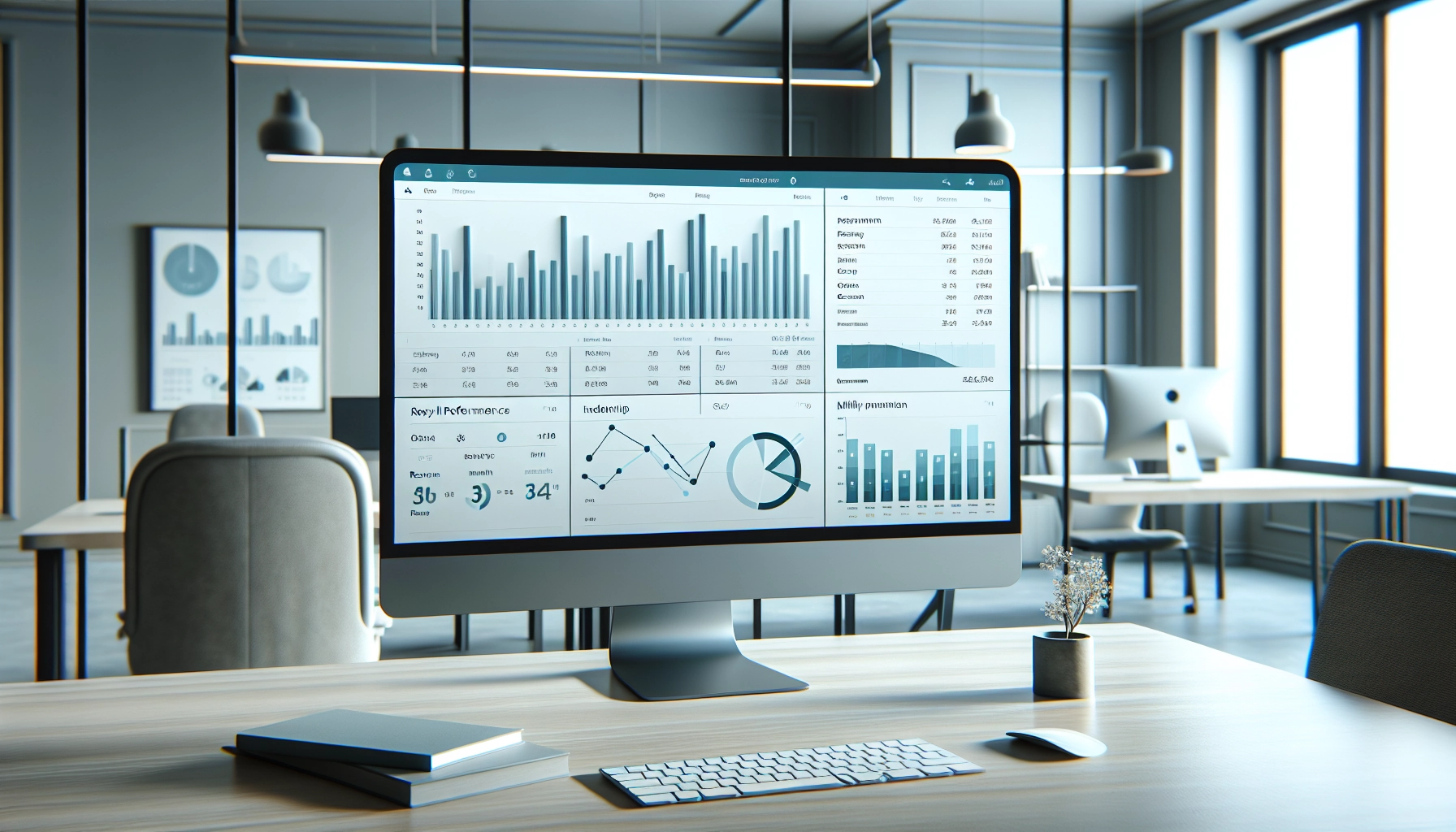 Écran d'ordinateur affichant un exemple de créer tableaux de bord financiers personnalisés odoo spreadsheet avec graphiques et KPI en temps réel