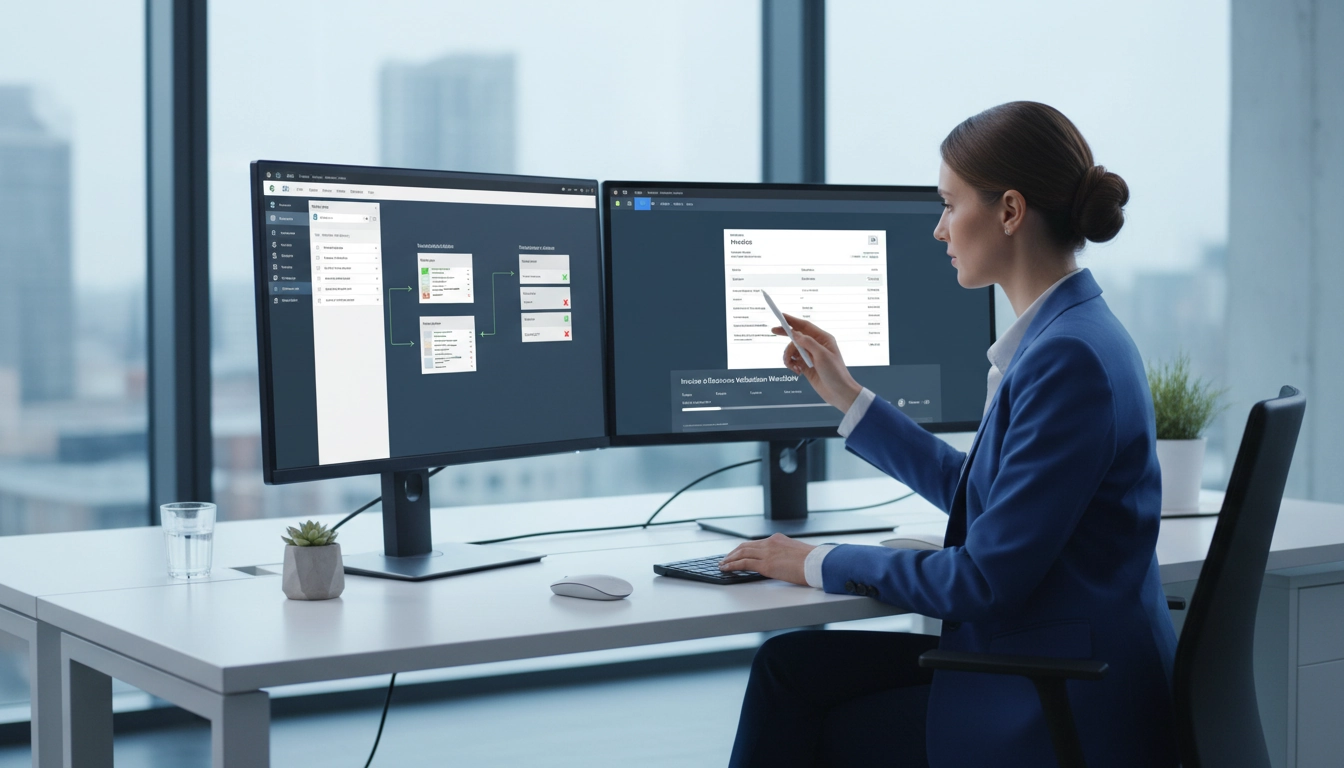 Comptable validant des factures dématérialisées dans Odoo avec workflows de conformité légale