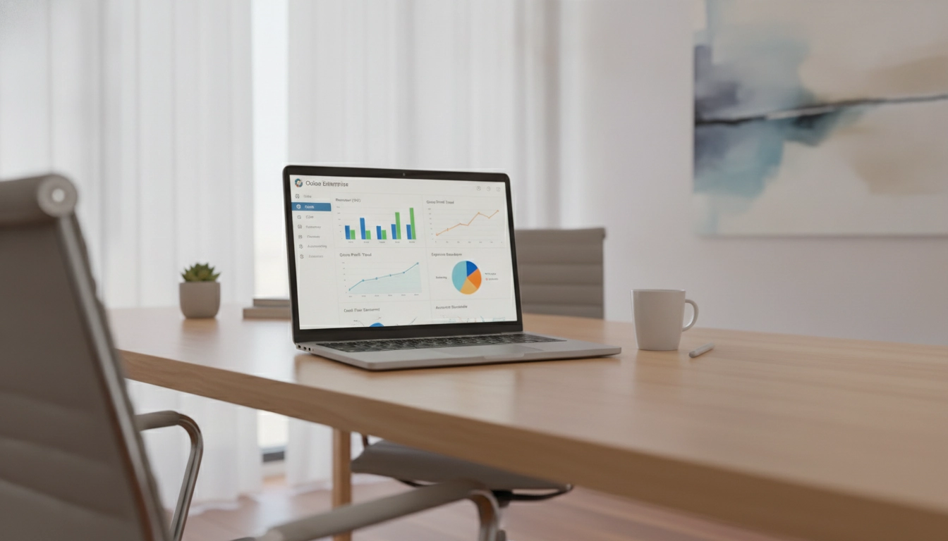 Tableau de bord financier pour établir budget prévisionnel planification migration Odoo