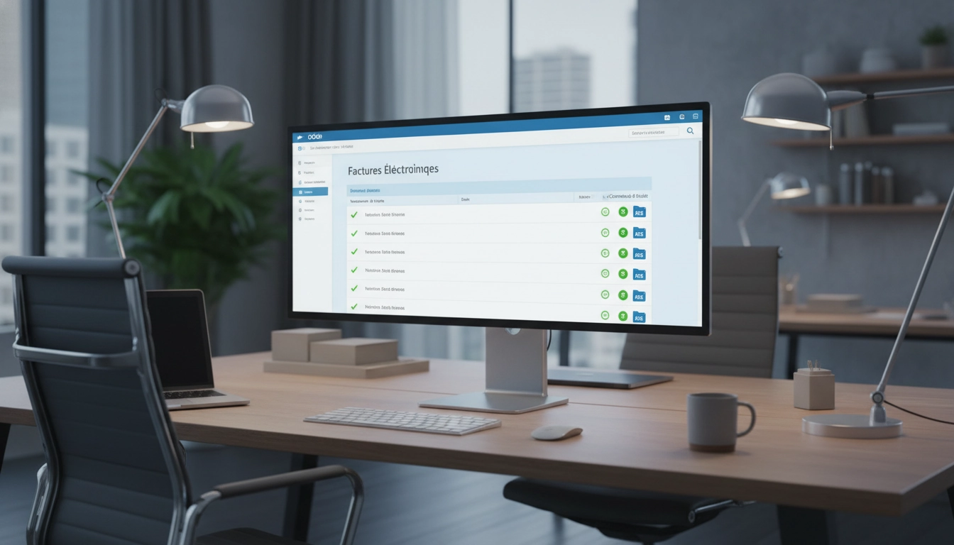 Tableau de bord de facturation électronique Odoo avec validation des factures et conformité fiscale française