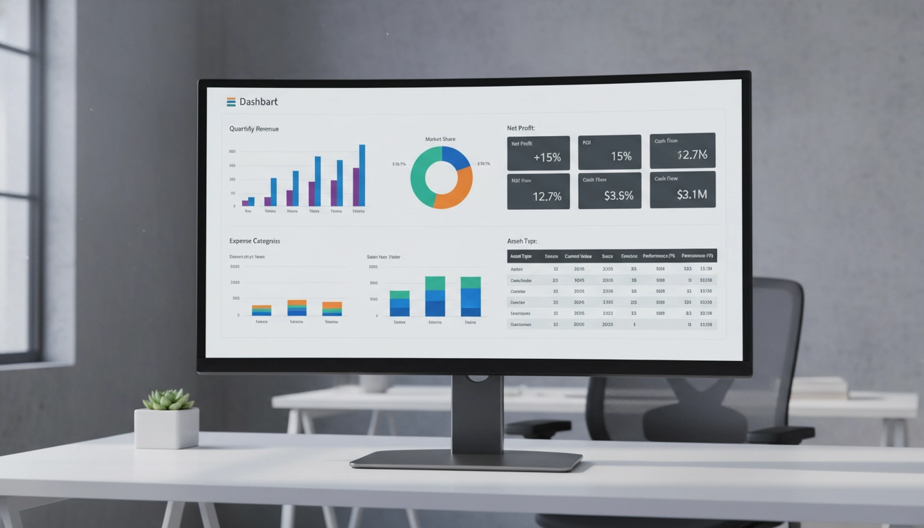 Visualisation d'un tableau de bord pour générer rapports financiers après clôture comptable Odoo de manière efficace.