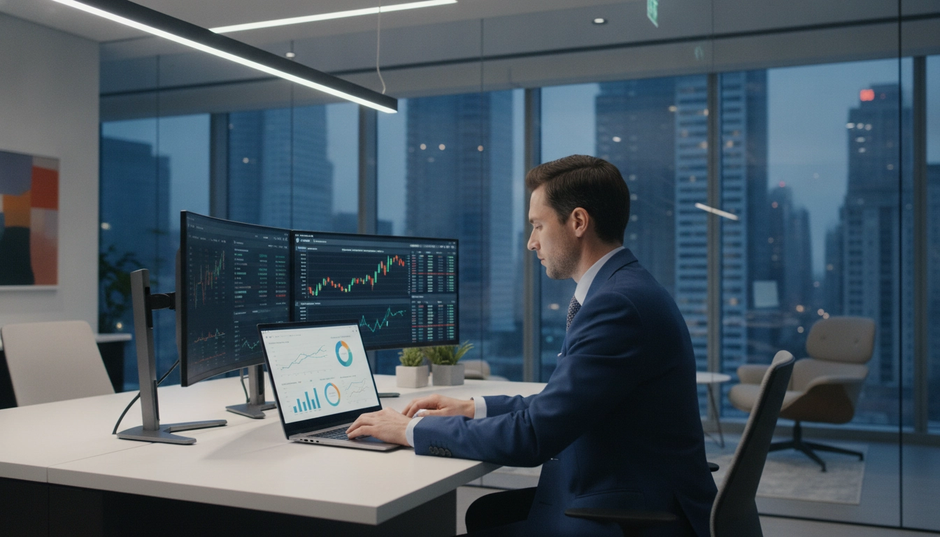 Analyste financier utilisant Odoo pour gérer déclarations fiscales Odoo multi-sociétés devises efficacement.