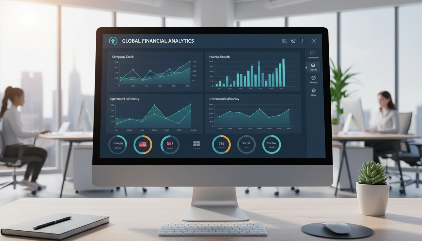 Tableau de bord financier pour gérer les flux comptables multi-sociétés Odoo efficacement.