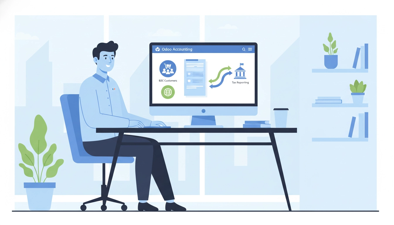 Gestion e-reporting B2C international Odoo — paramétrage comptabilité et transmission DGFiP