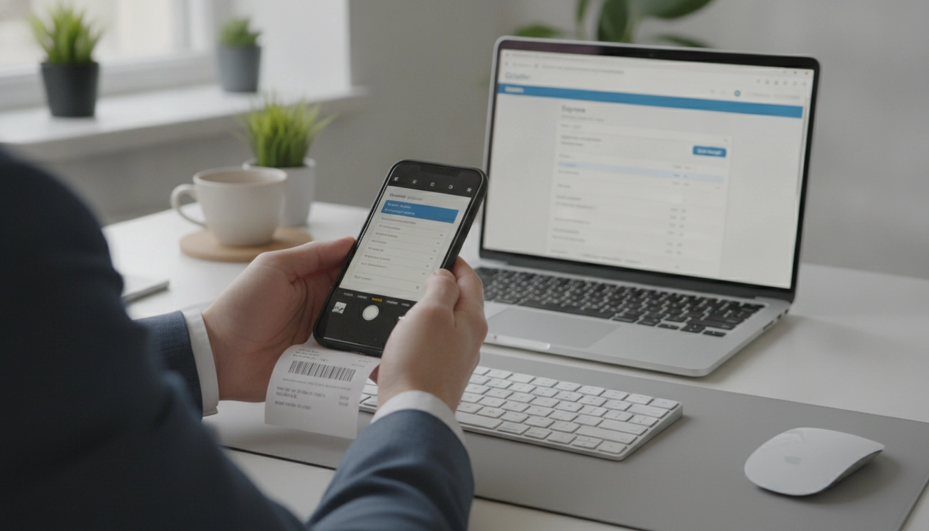 Utilisation de la gestion notes de frais piste d'audit fiable Odoo via smartphone et ordinateur