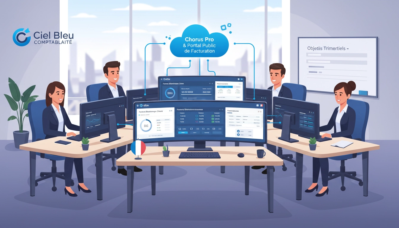 Équipe comptable PME configurant l'intégration Odoo PDP PPF facturation électronique B2B