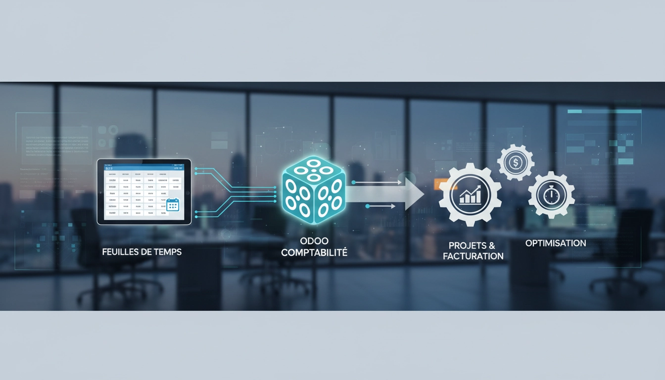 Graphique de performance financière montrant l'intérêt d'intégrer feuilles temps odoo comptabilité projets.