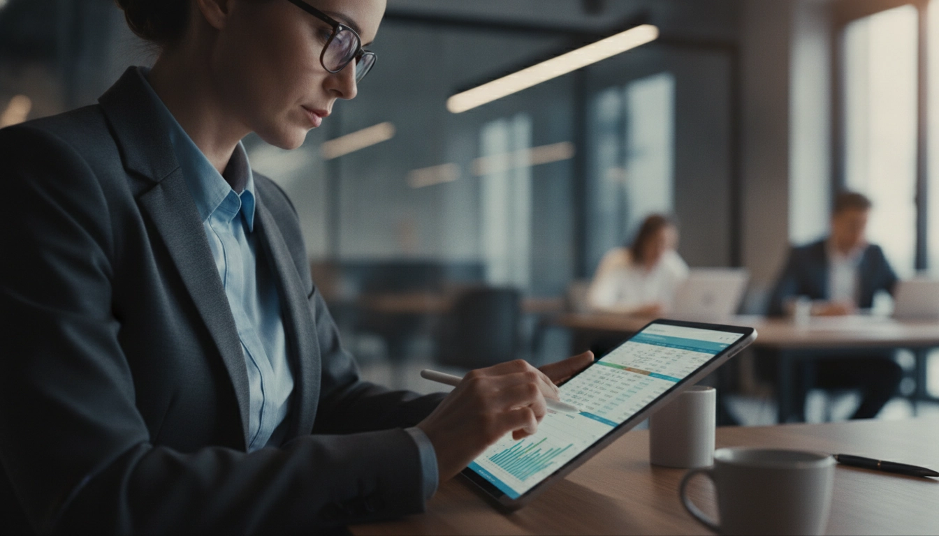 Un comptable vérifiant les données financières après l'application des meilleures pratiques implémentation comptabilité Odoo.