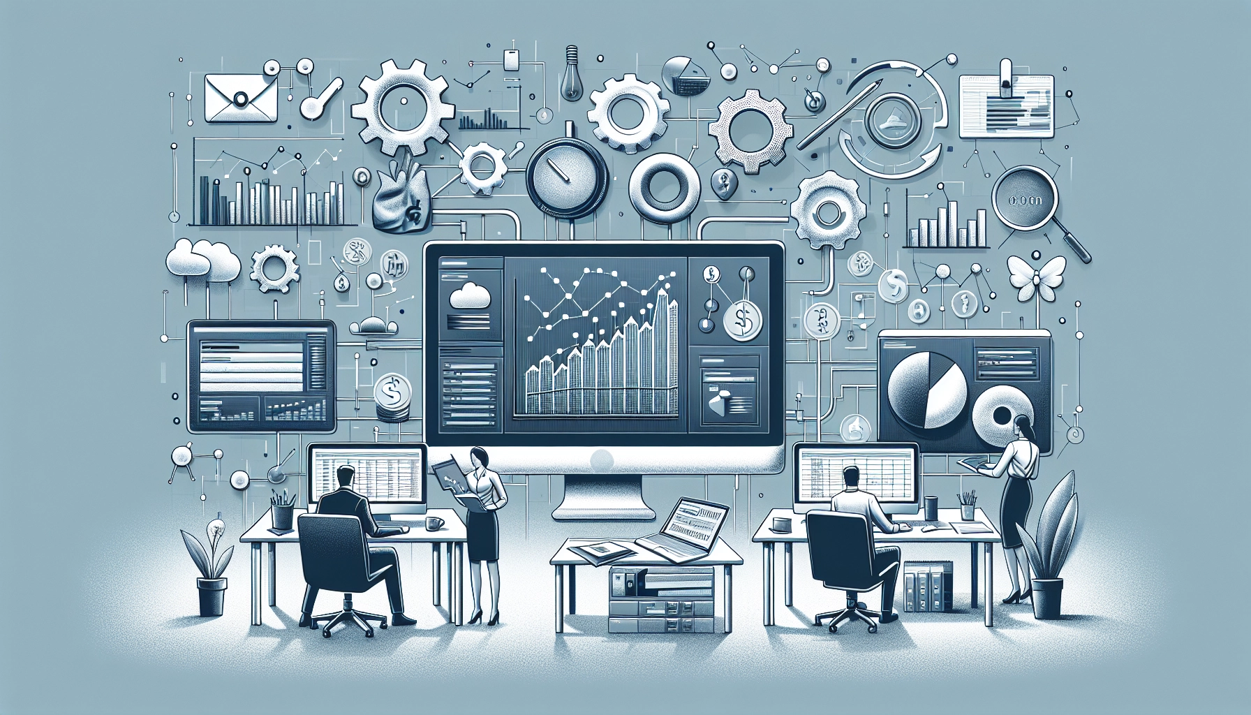 Méthodologies pour des prévisions financières Odoo fiables et précises représentées sur un tableau de bord analytique