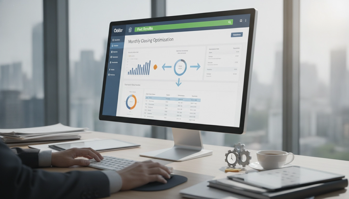 Tableau de bord financier Odoo pour optimiser clôture comptable mensuelle Odoo
