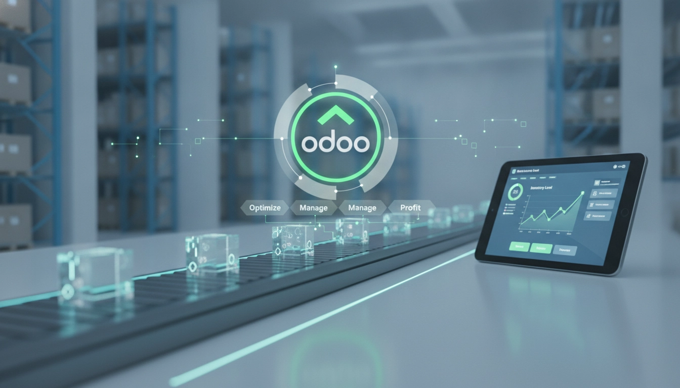 Tableau de bord Odoo affichant les indicateurs pour optimiser gestion stocks rentabilité Odoo