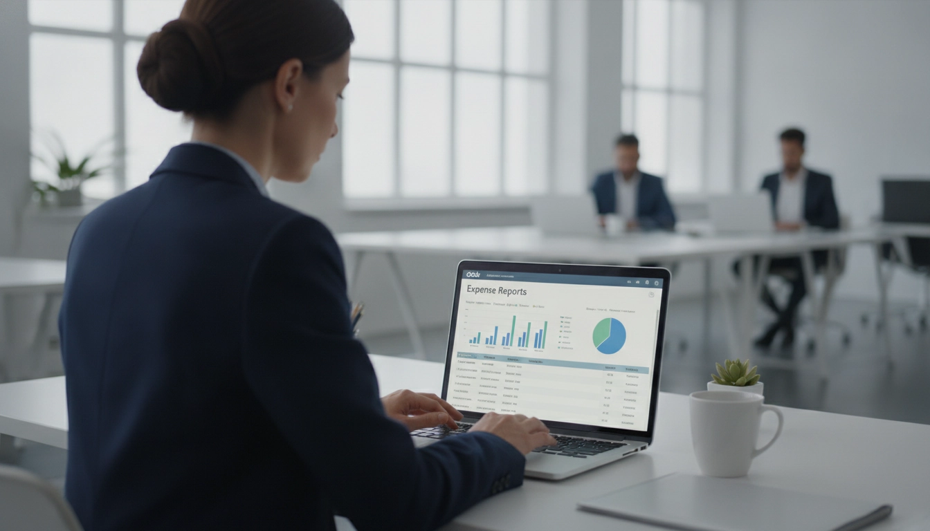 Interface Odoo pour optimiser traitement notes frais comptable Odoo sur ordinateur