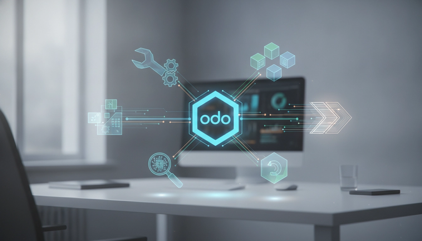 Un expert informatique utilisant des outils techniques transformation données Odoo sur plusieurs écrans.