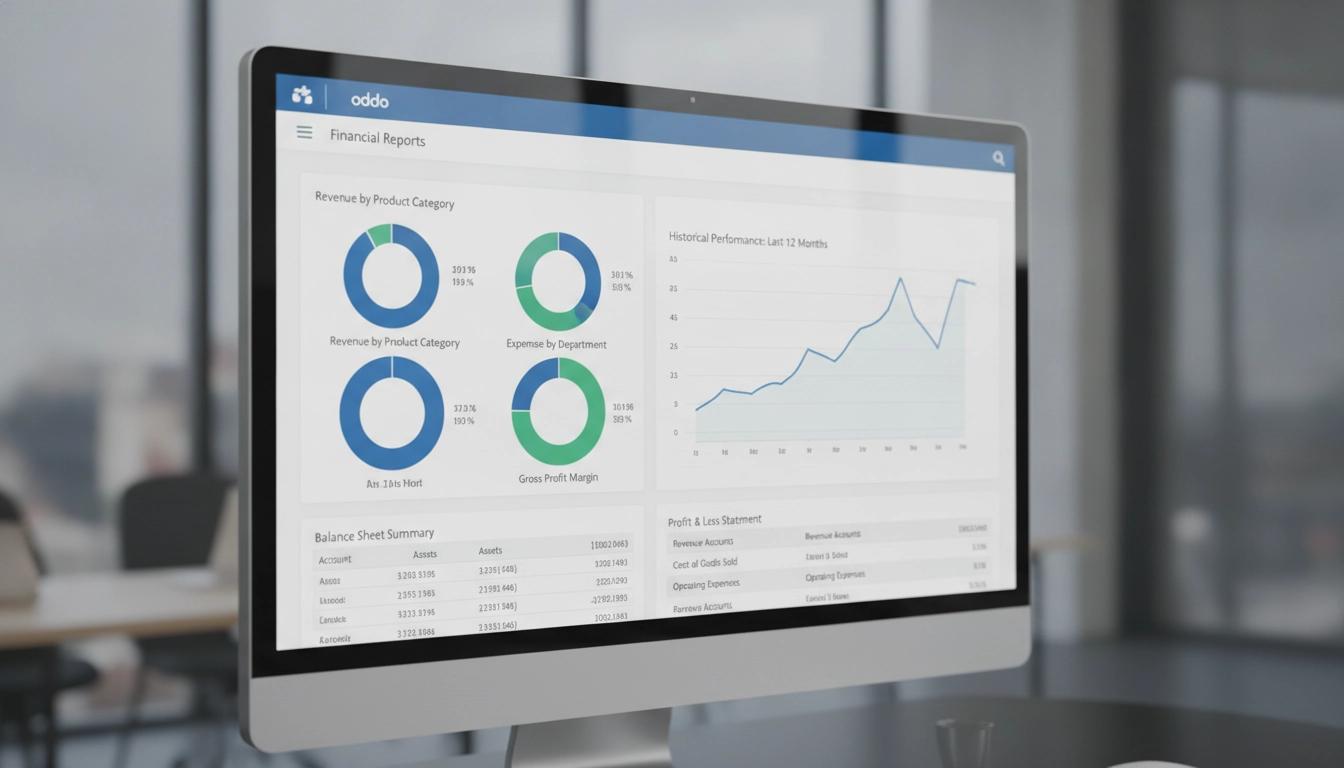 Tableau de bord professionnel pour personnaliser rapports légaux fiscaux Odoo