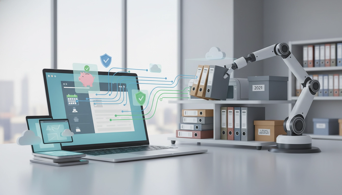 Interface de configuration d'une politique de conservation des documents financiers dans Odoo.