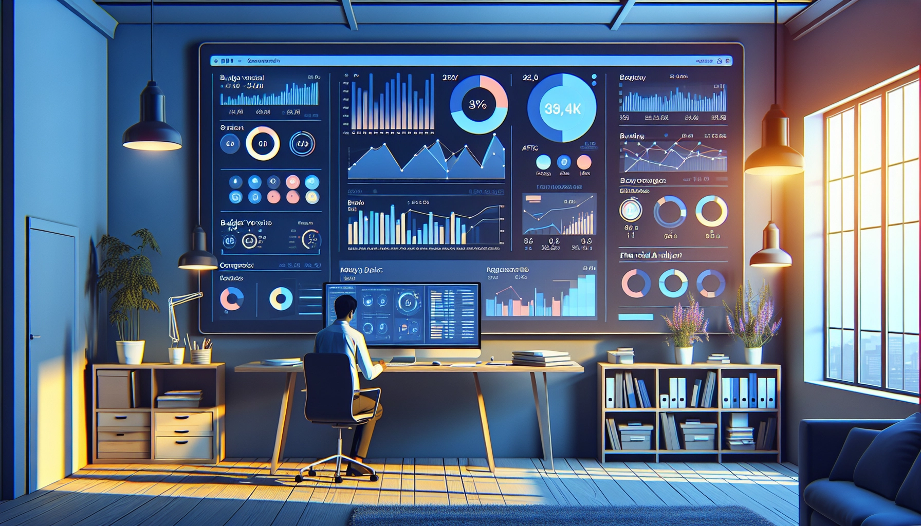 Créer des rapports et tableaux de bord avec budgets analytiques Odoo sur un écran de bureau professionnel
