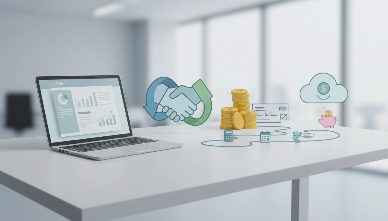 Interface de réconciliation bancaire Odoo avec tableau de bord comptable et relevé bancaire