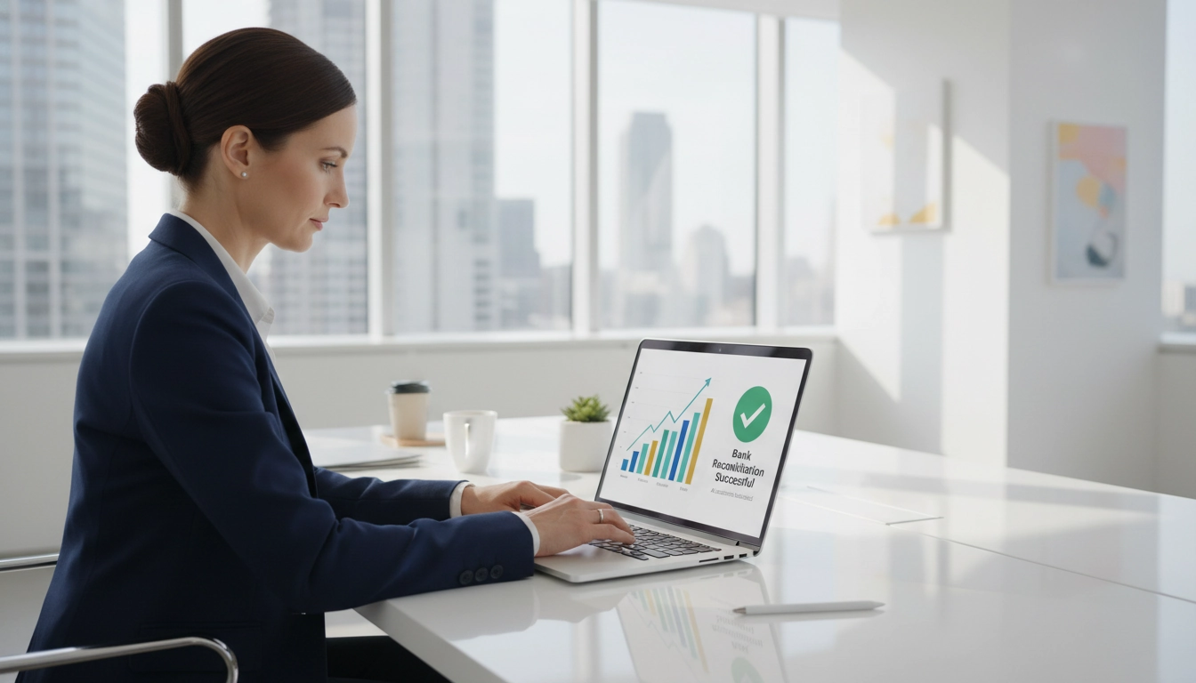 Un comptable utilise un logiciel pour résoudre problèmes courants réconciliation bancaire Odoo