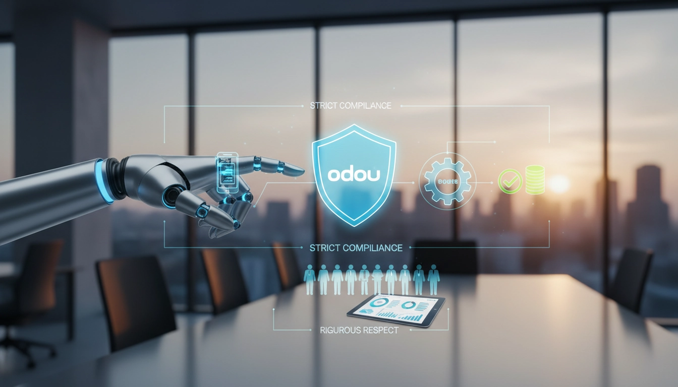 Interface logicielle affichant le respect politique notes frais Odoo pour une gestion d'entreprise efficace.