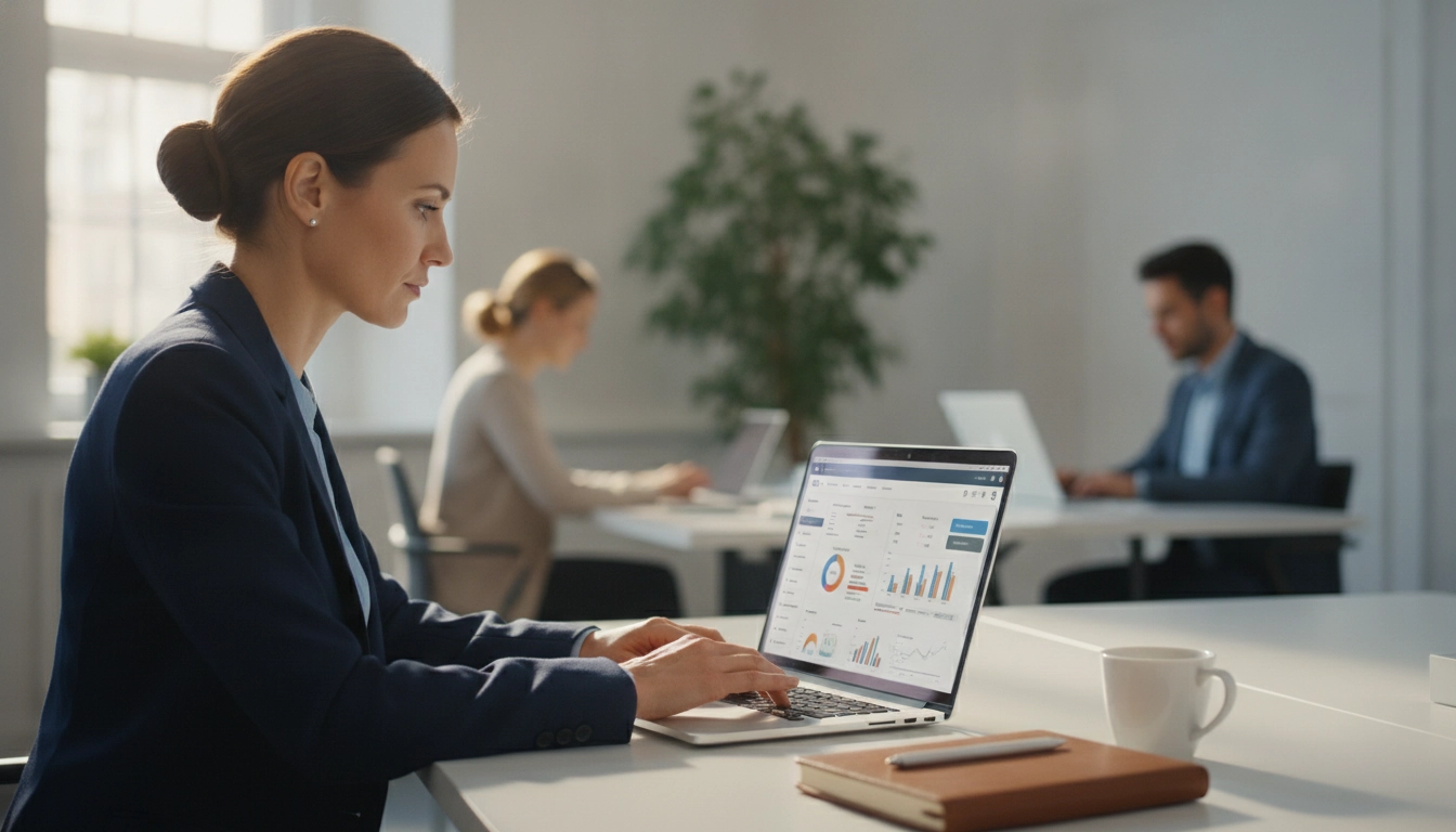 Expert consultant en train de réussir rapprochement bancaire clôture comptable Odoo sur son logiciel de gestion.