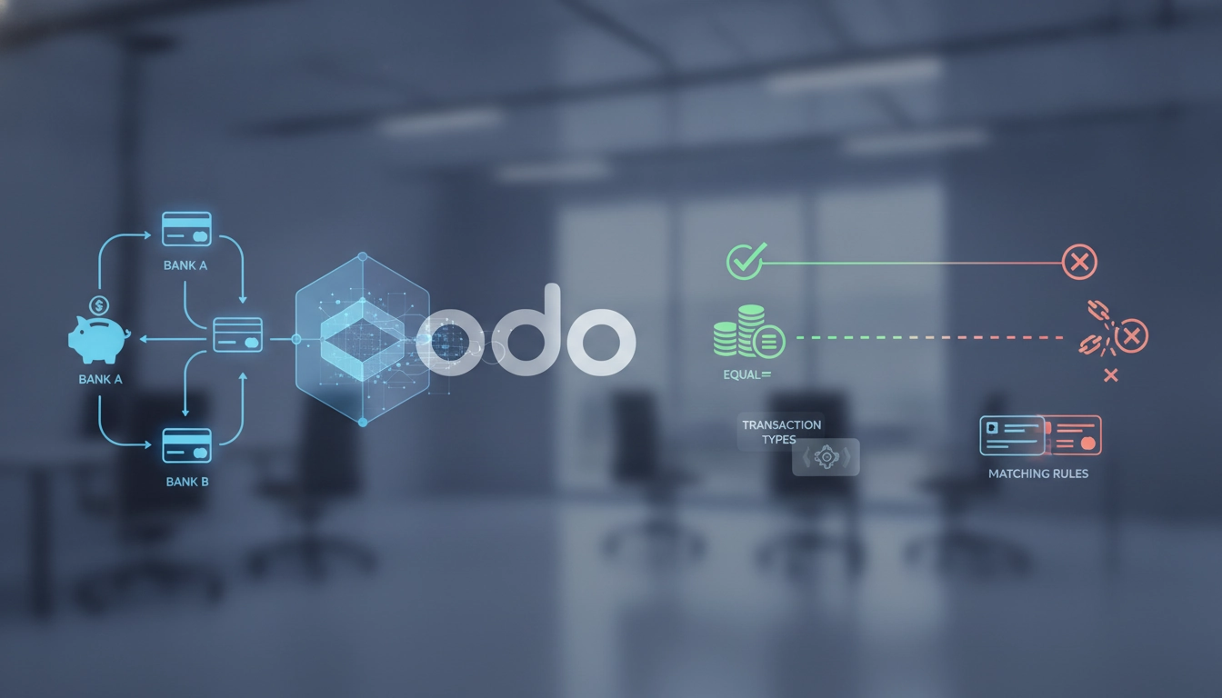 Interface de paramétrage pour les types de correspondance transactions réconciliation bancaire Odoo