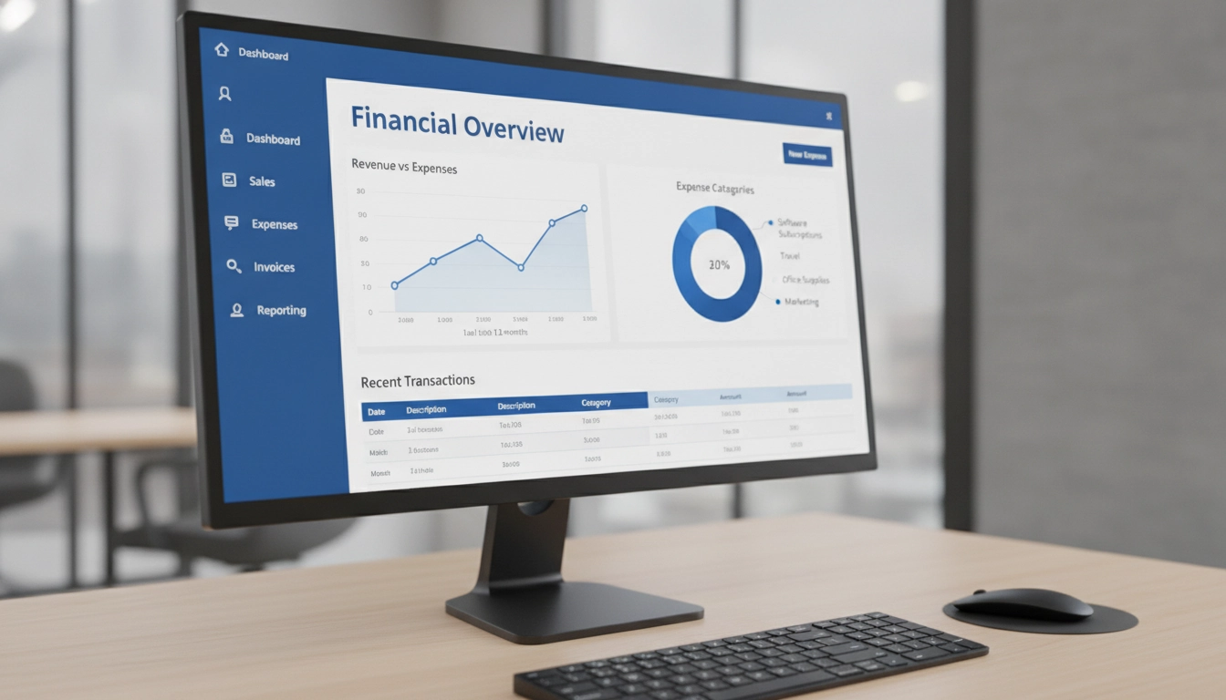 Interface logicielle permettant de visualiser le cycle vie notes frais tableau de bord Odoo